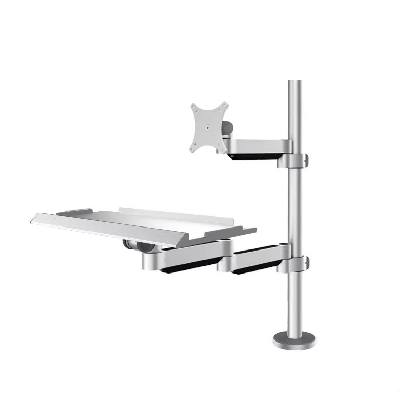 White aluminum dustproof and shockproof 360 rotating display stand with screen monitor stand