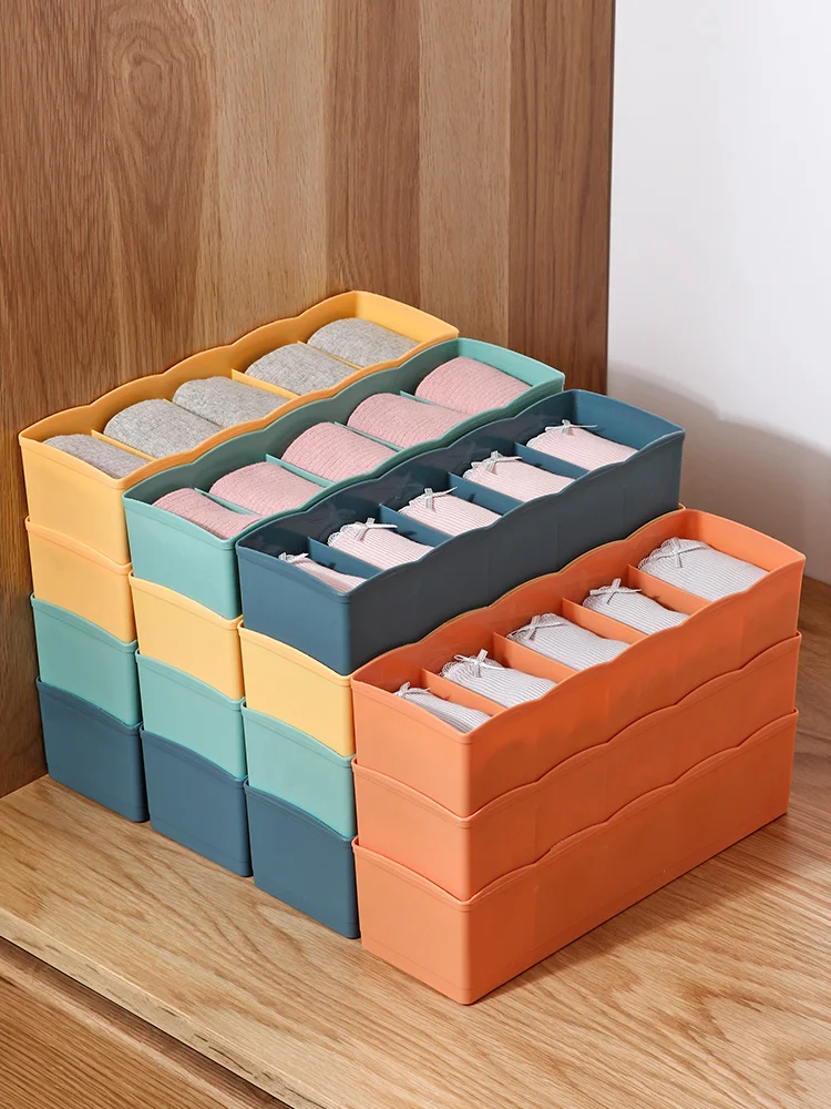 Underwear Storage Box Household Underwear Socks Finishing Artifact Wardrobe Drawer Underwear Plastic Finishing Box Storage Box