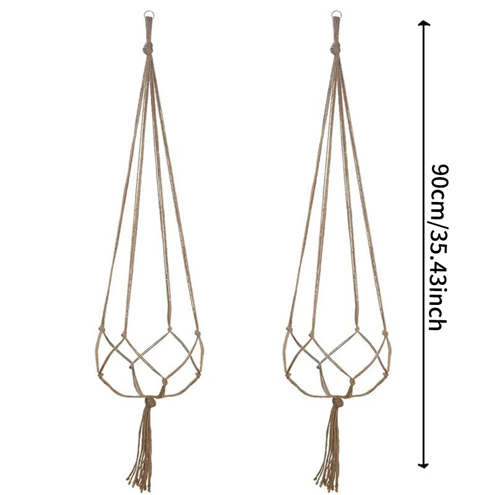 Hanging Plant Handmade Macrame Plant Hanger Flower Pot Planter Hanger Wall Decor Courtyard Garden Hanging Planter Hanging Basket