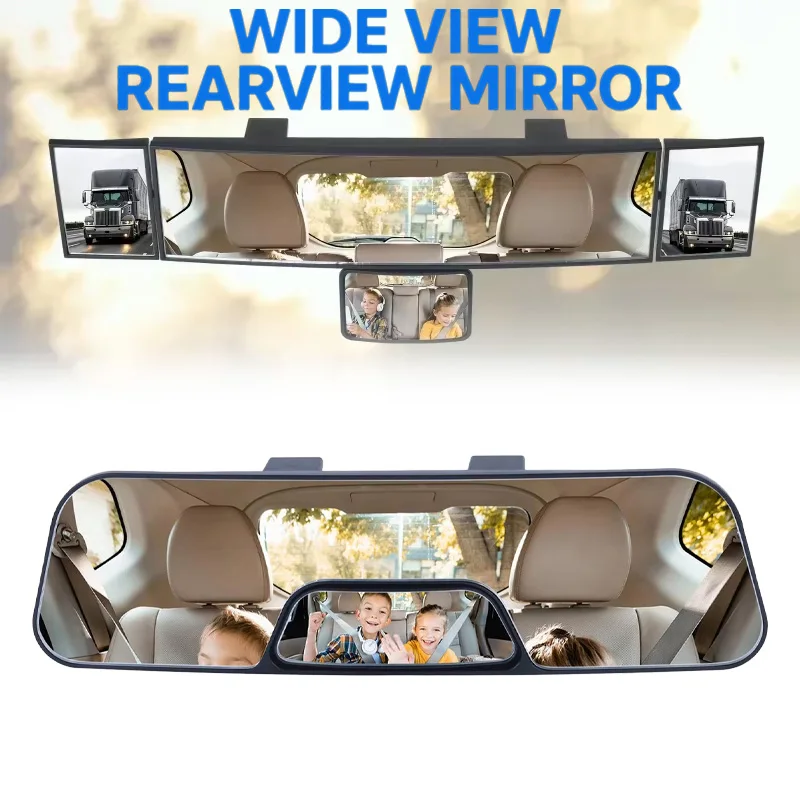 New Baby Rear View Mirror Enlarged Rearview Mirror Clip-on Wide Angle Rear View Effectively Reduce Blind Spot for Car SUV Truck