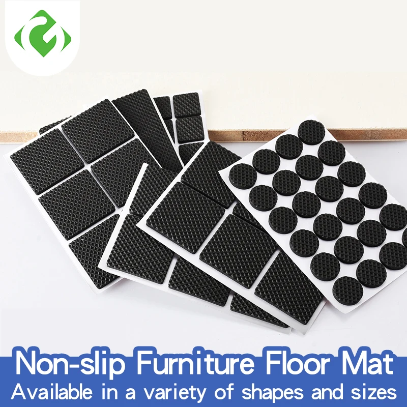 GUANYAO Non-slip Furniture Floor Mat Bumper Damper For Chair Protector Hardwarefloor Protection Mat Self Adhesive Furniture Legs