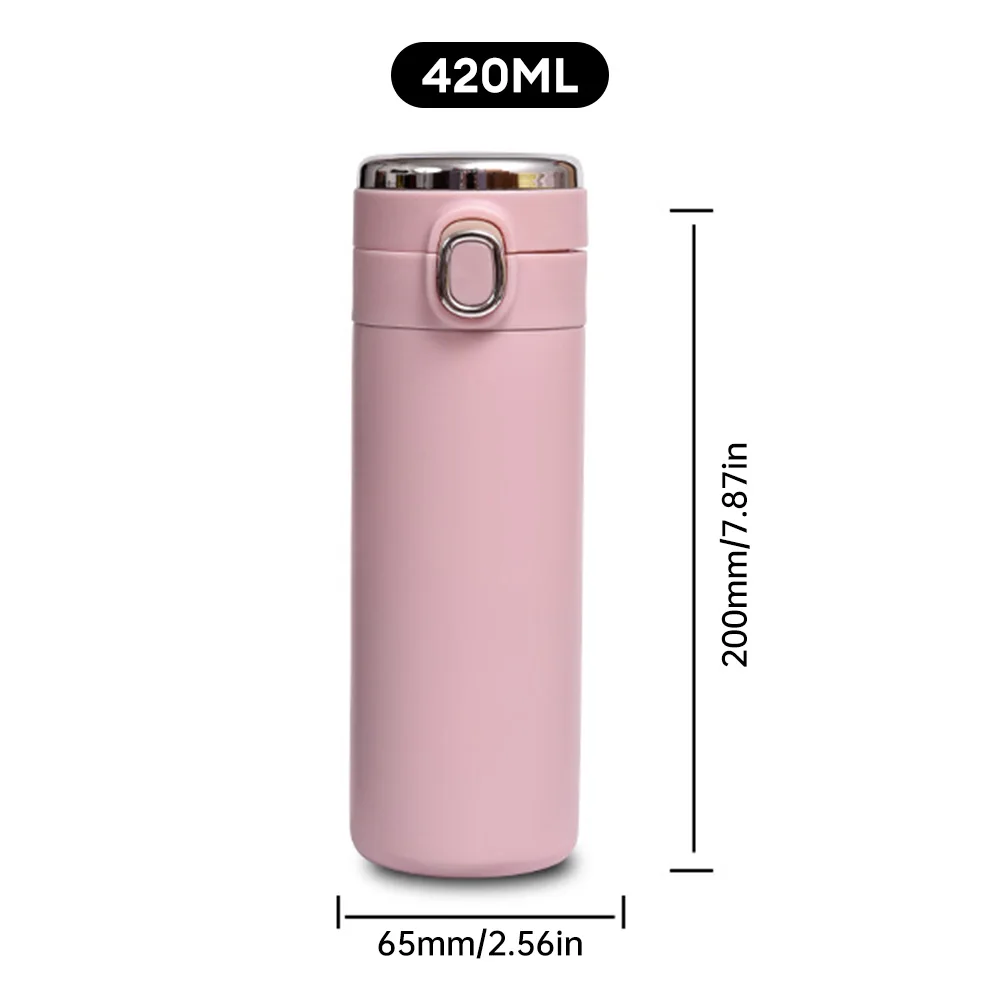 420ML Smart Digital Thermos Cup Keep Cold and Heat Thermal Water Bottle Temperature Display Preservation Leak-proof Vacuum Flask