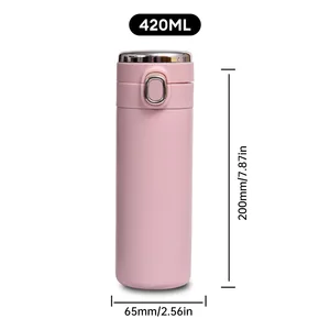 Intelligent digital thermal cup with temperature display, leak -proof vacuum bottle, keep cold and heat, thermal water bottle, preservation, 420ml 8 Main Sales Digital Thermal Bottle - №8
