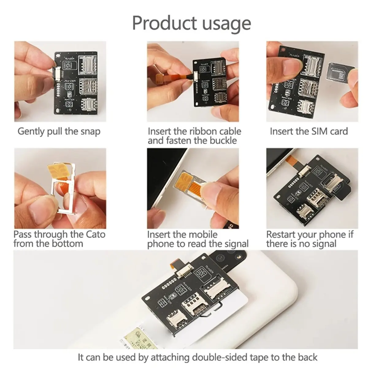 4 in 1 Phone IC Card Activation Tool for Nano SIM FPC 5/15cm Flexible Cable Line for Micro SIM Card Converter