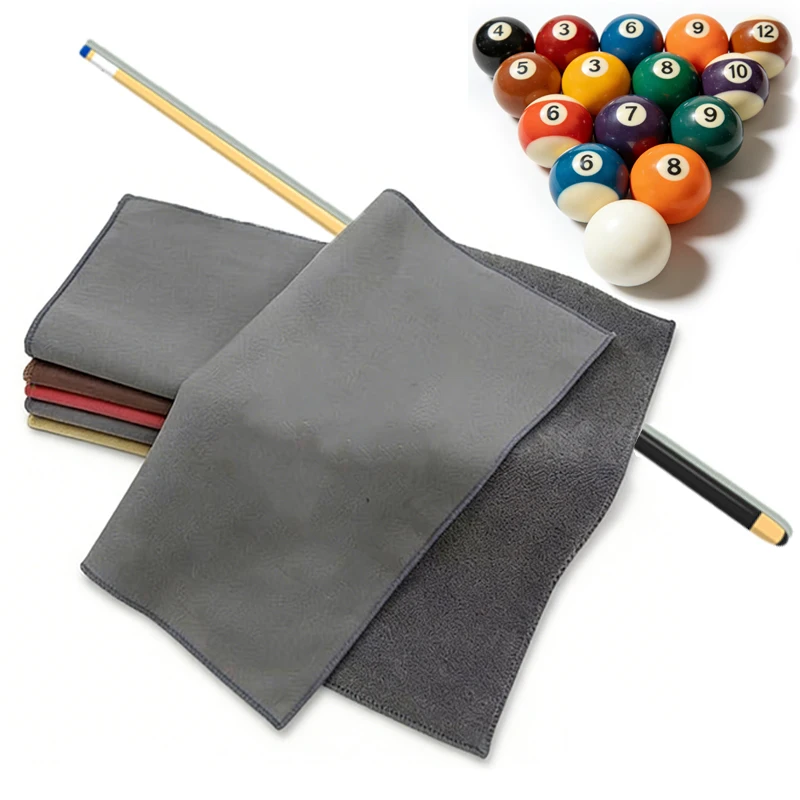 6Pcs/Set Billiards Cue Care Cloth Billiards Rod Wiping Cloth Soft Pool Cue Cleaning Towel for Snooker Pool Billiards Accessories