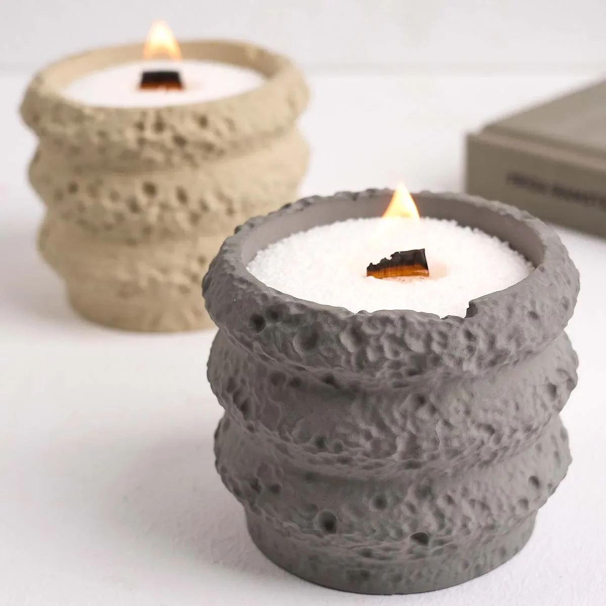 

Irregular Geometric Round Candle Jar Silicone Mold Lava Plaster Casting Resin Molds for Flowerpot Molds Making Home Decor