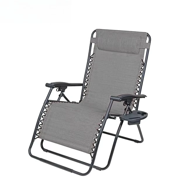 

Metal Outdoor Folding Zero Gravity Beach Chair Leisure Chair with Pillow Portable Leisure Chair