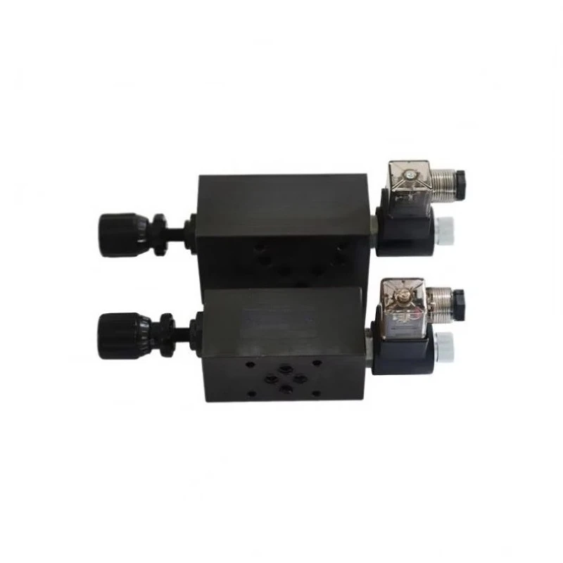Series Stackable Solenoid Speed Control Valve Model 24V/AC220V Multi-size for Industrial Compressors