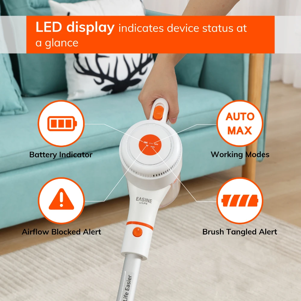 ILIFE G50 Handheld Vacuum Cleaner LED Display Operating Time 35 Minutes Fast Charge 2.5 Hours 10000pa Strong Suction 파츠