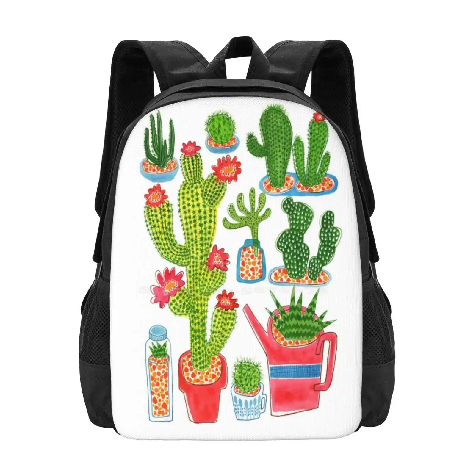 الصبار رائجة البيع المدرسية على ظهره حقائب الموضة نبات الصبار الاستوائية الصيف المياه يمكن زهرة نمط الحديقة