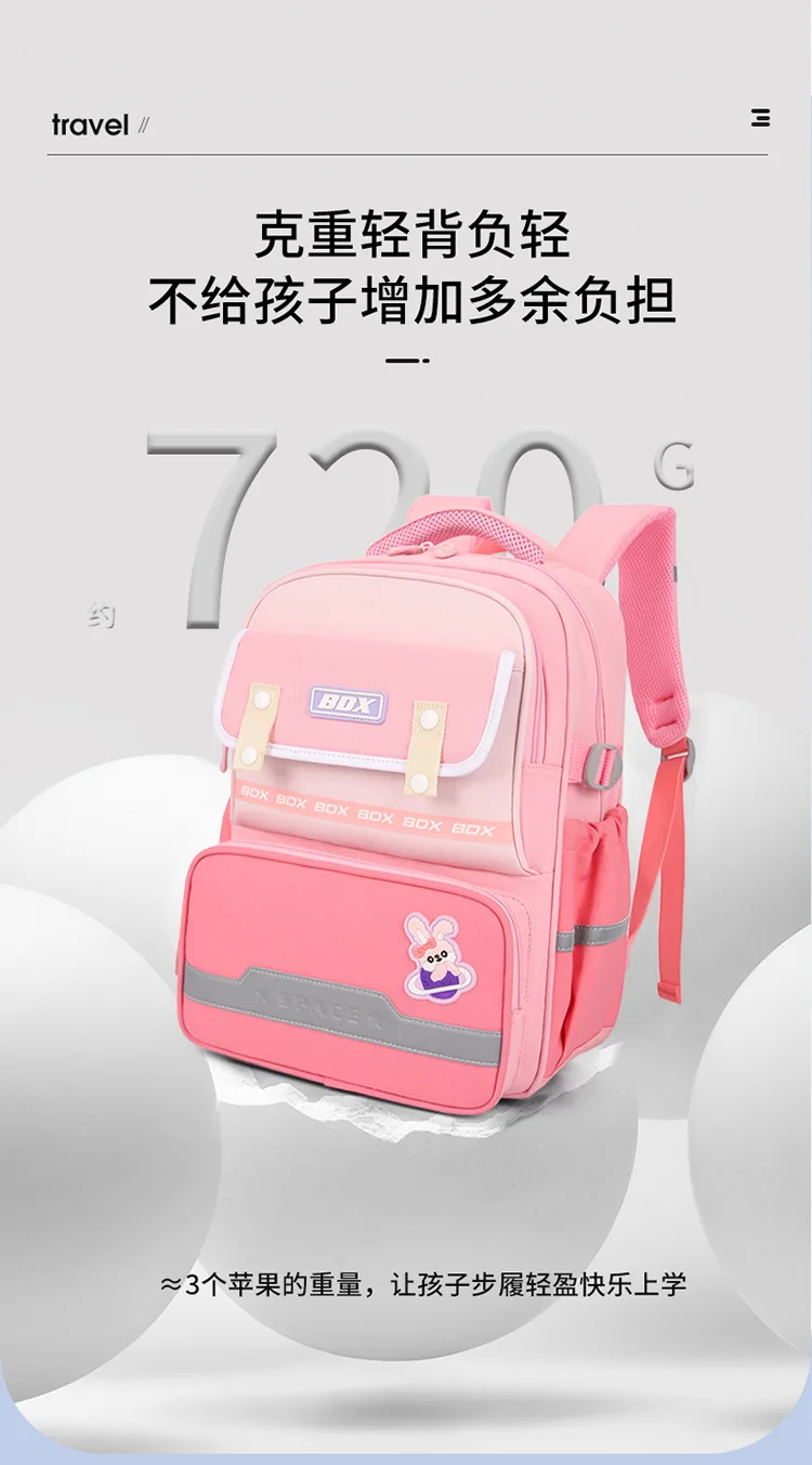school bag Kids backpack water proof Preschool Ages 6-18 Spine protection Reduce the burden Large capacity