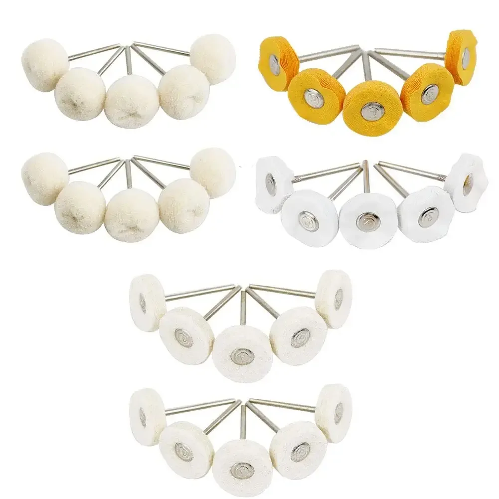 Polishing Buffing Wheel Set Wool Felt Cotton Little Buff Wheel for Rotary Tool Accessories Grinding Bits Watch Jewelry Polishing