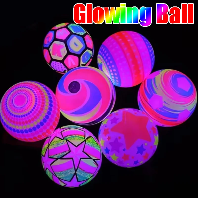 

Kids Night Glow Soccer Ball 20cm LED Light Up PVC Football for Outdoor Play Beach Sports Evening Entertainment