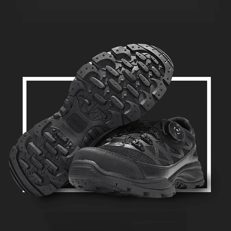 أحذية الرحلات الرجالية ذات القطع المنخفضة مع زر الدانتيل السريع أحذية المشي لمسافات طويلة مقاومة للاهتراء أحذية رياضية خارجية للرجال أحذية رياضية للتسلق #5