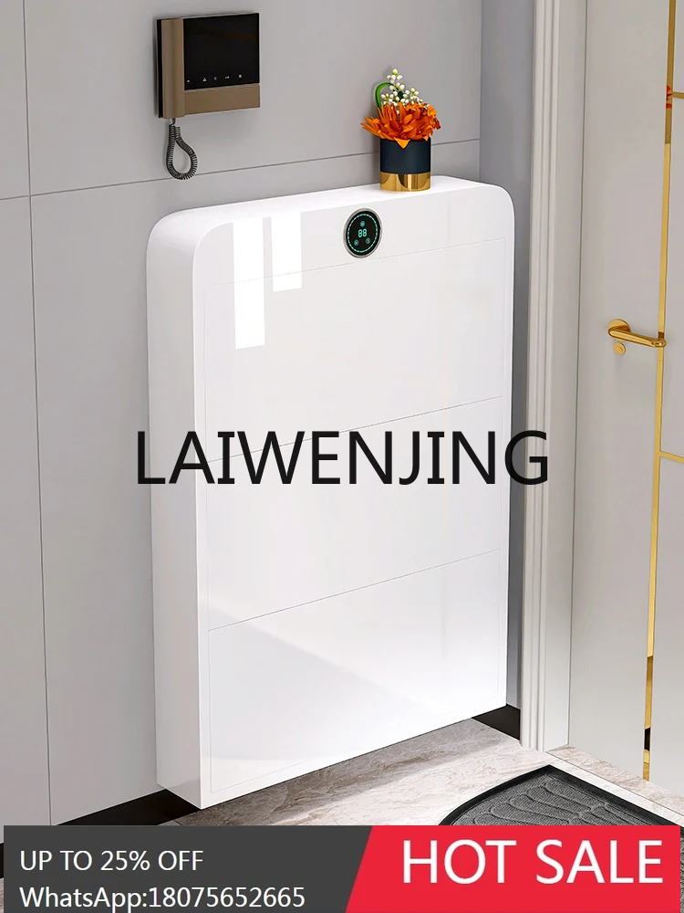 Disinfection Deodorant Shoe Cabinet Steel Tilting Household Ultra-Thin Entrance Cabinet Simple Modern Light Luxury