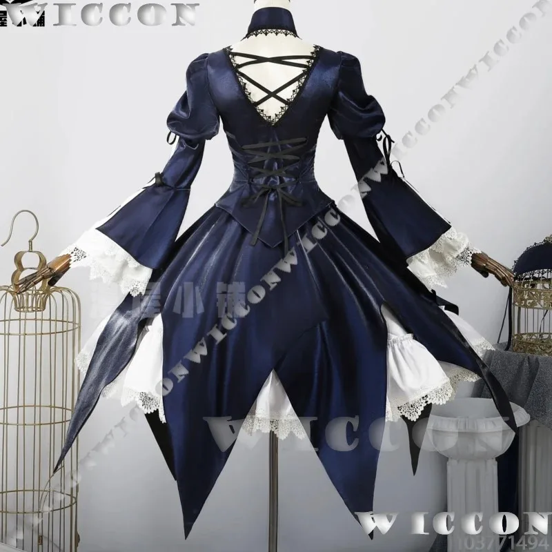 

asdh8@Mercury Lampe Rozen Maiden Anime Cosplay Suit G Long Wig Black Lolita Dress Gothic Girl Women Cos Halloween Party Customiz