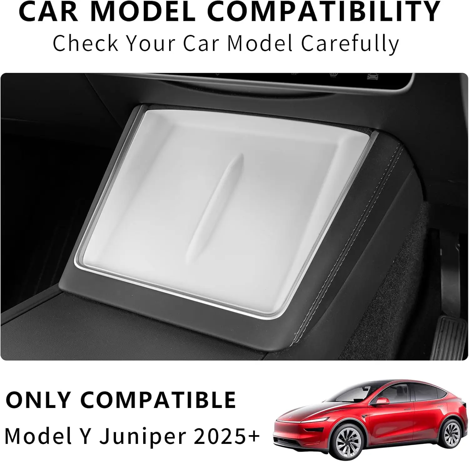 

Беспроводная зарядная панель для Tesla Model Y Juniper 2025-2026: Противоскользящий силиконовый коврик HD для центральной консоли