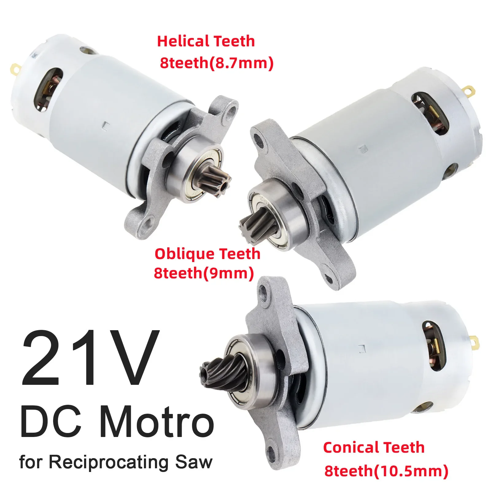 8 Teeth RS550 DC Motor Power Reciprocating Saw Motor for Electric Saw with Helical Teeth /Conical Teeth Gear Electric Mini Motor