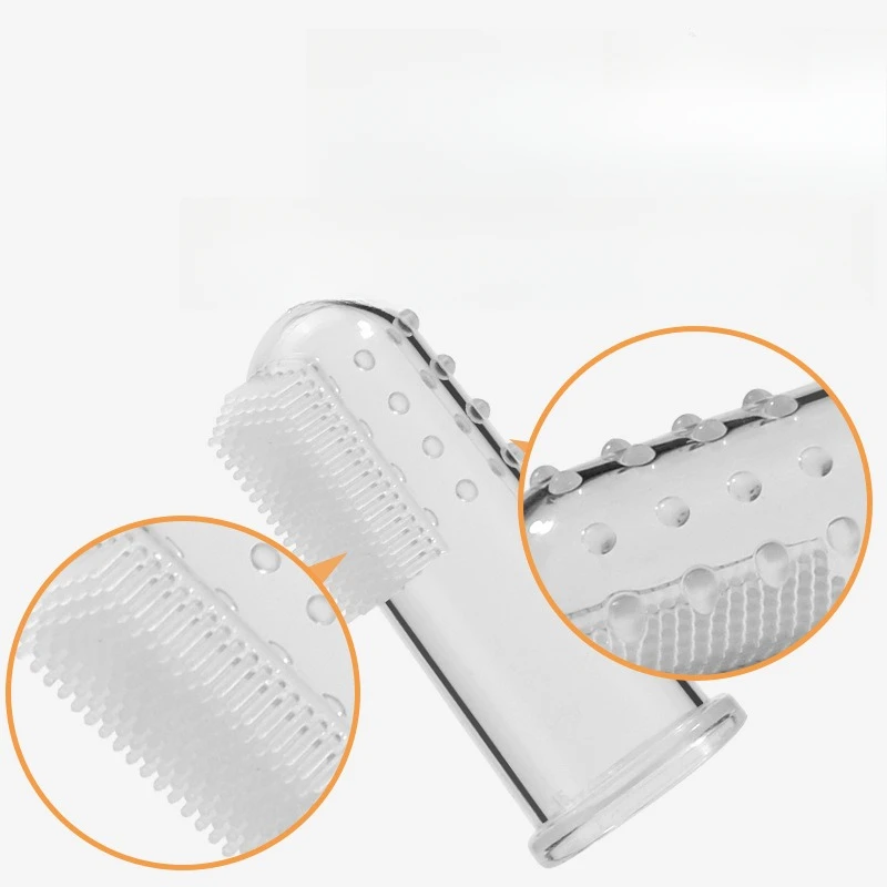 فرشاة أسنان للأطفال من السيليكون الناعم - فرشاة إصبع لطيفة لتنظيف أسنان الرضع، مجموعة العناية بالأسنان اللطيفة المقاومة لمدلك اللثة خالية من مادة BPA