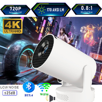 Portable 4K Projector Bluetooth Speaker Android Auto Smart Home Cinema Multimedia Mini Projector Device Television HY300 Ultra