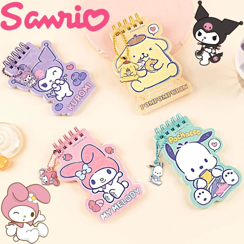 Sanrio Anime Kuromi Shaped Coil Cute Cartoon My Melody Pochacco Memo Kawaii Notebook Student School Supplies for Kids Xmas Gifts