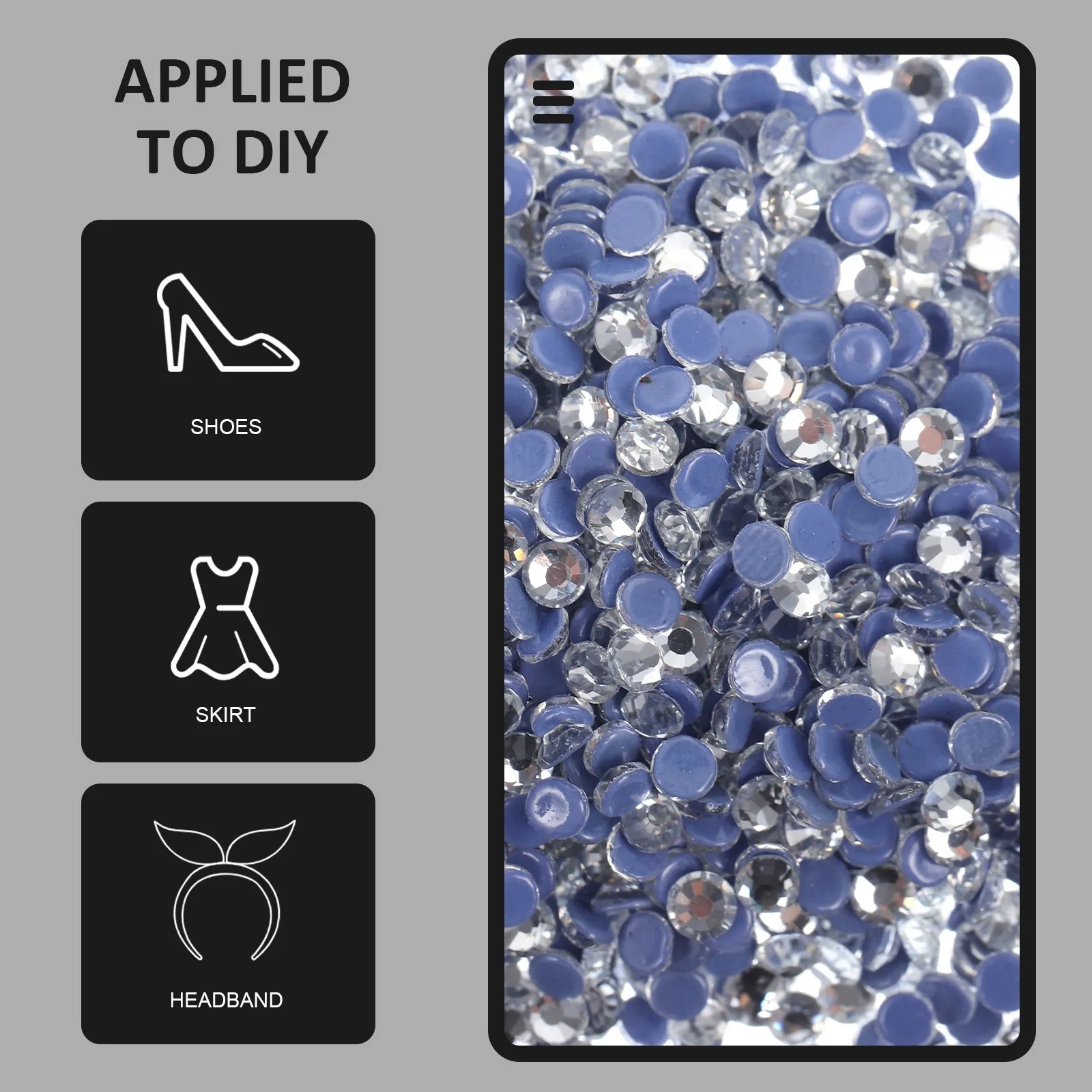 

2880Pcs Glass Rhinestones Flatback Hot Melt Rhinestones for Crafts Rhinestone Embellishments DIY Jewelry Making Scrapbooking