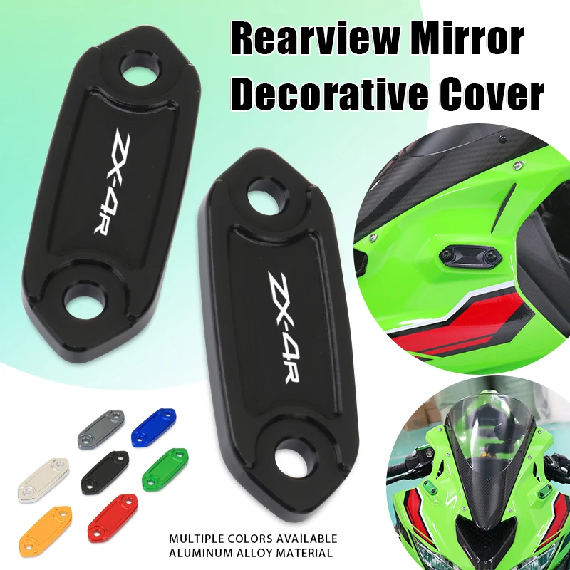 Motorcycle CNC Aluminum Rearview Mirrors Seat Decorative Cover Mirror Base Brackets For NINJA ZX-4R ZX-4RR ZX-25R ZX4R ZX25R