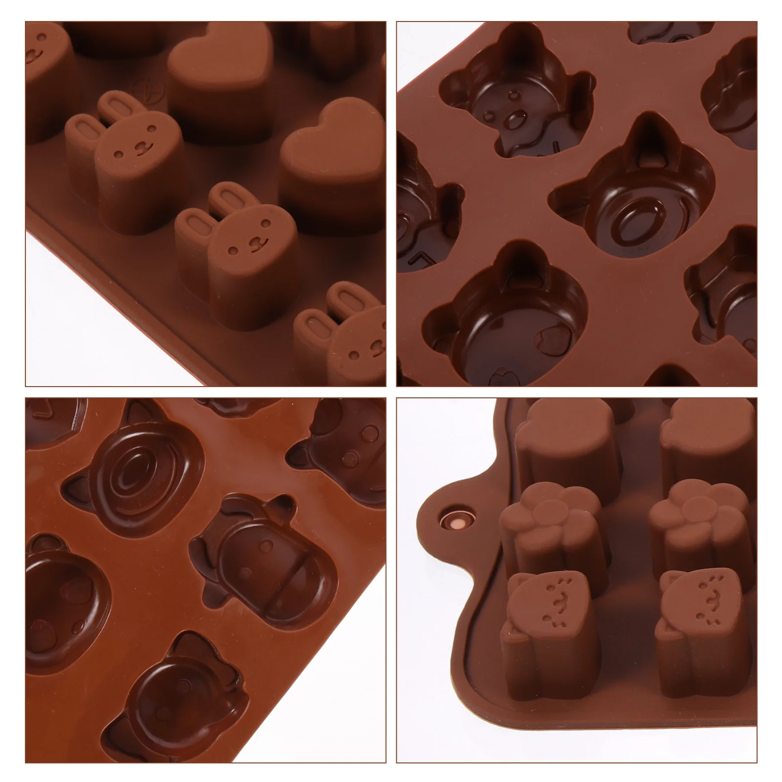 

3 Pcs Silicone Mold Chocolate Small Moulds Cookie Making Molds Fondant Biscuit for Baking