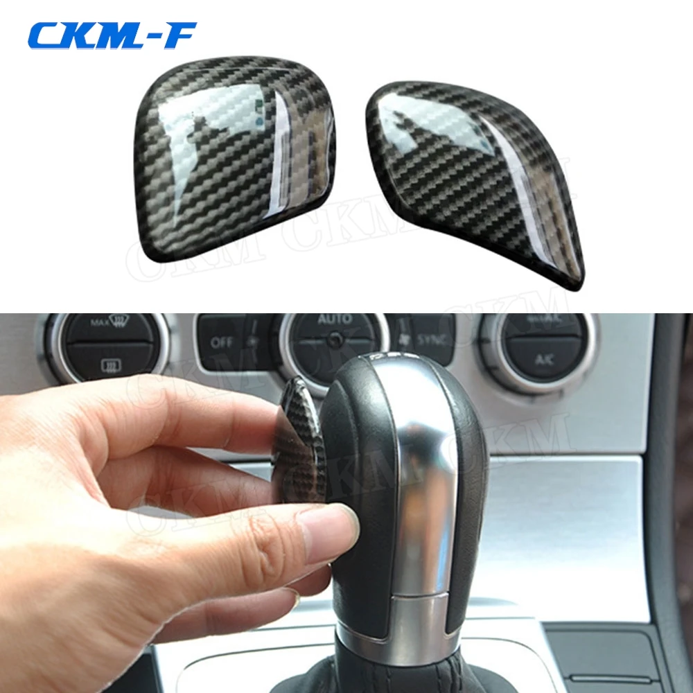 

Gear shift Knob Head Trim Cover Plate for Volkswagen VW Golf Polo Beetle Passat CC Scirocco Lavida LHD Car Carbon Look Stickers