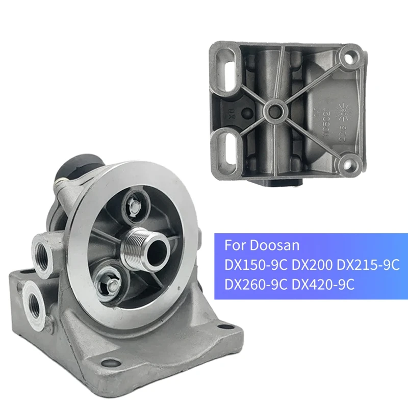 Excavator Parts Hand Priming Pump Diesel Fuel Filter Mounting Base For Doosan DX150-9C DX200 DX215-9C DX260-9C DX420-9C Parts