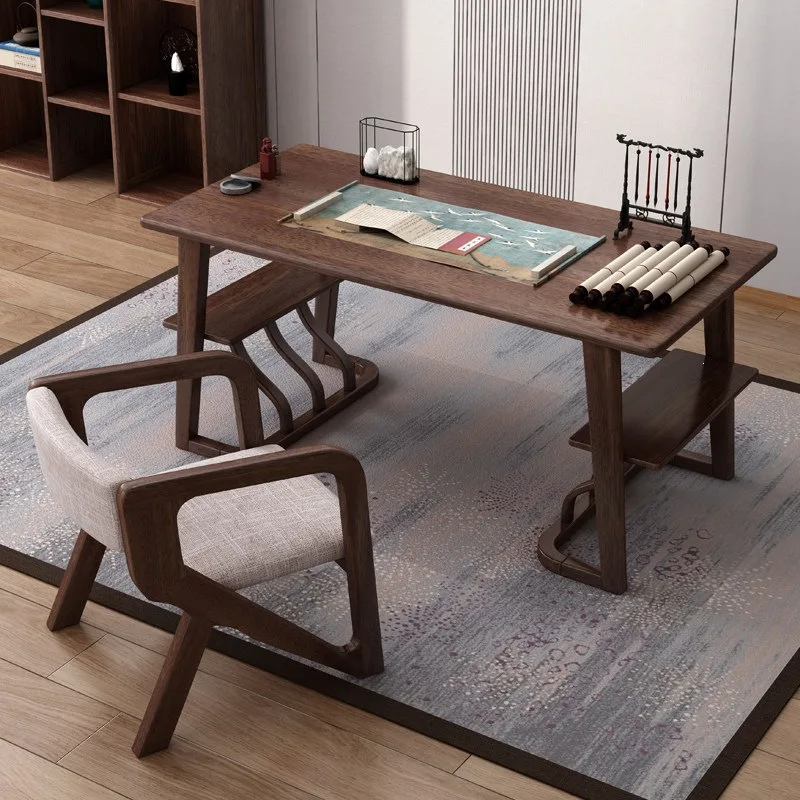 Calligraphy modern home study desk and chair, study furniture set combination