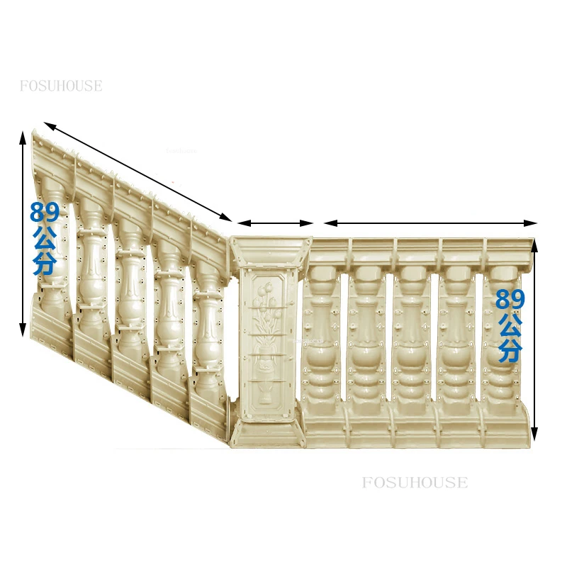 

Европейская римская колонна, цементные перила, модель виллы, уличный и внутренний наклонный шаблон, наклонная лестница, перила, форма, перила