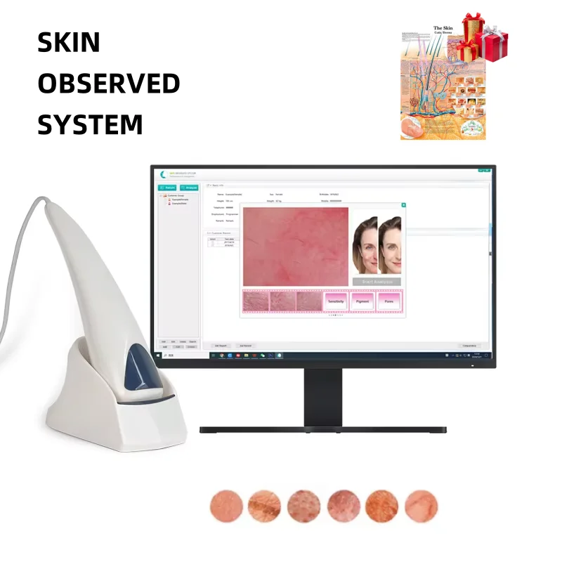 

2025 Portable Aesthetic Skin Analyzer Smart Detector Facial Scanner Machine Skin Moisture Analyzer Skin Microscope