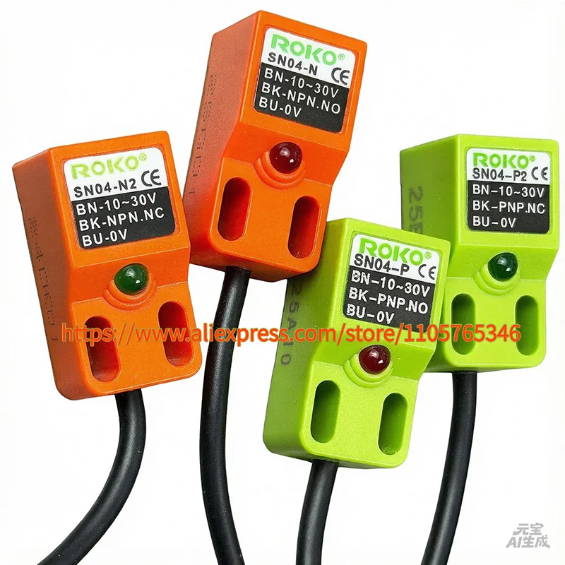1pcs SN04-N SN04-N2 SN04-P SN04-P2 RK-05N1 RK-05N2 RK-05P SND04-N SND04-P SND04-N2 100% Original ROKO Proximity Switch Sensor