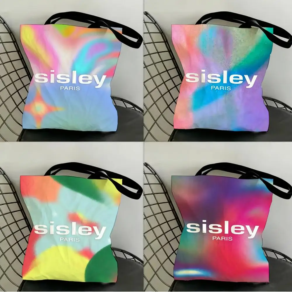 Bunte S-SisleyS Aufbewahrungstaschen, Einkaufstasche aus Canvas, Supermarkt-Einkaufstasche, Weihnachtsparty-Tragetasche, Damenhandtasche