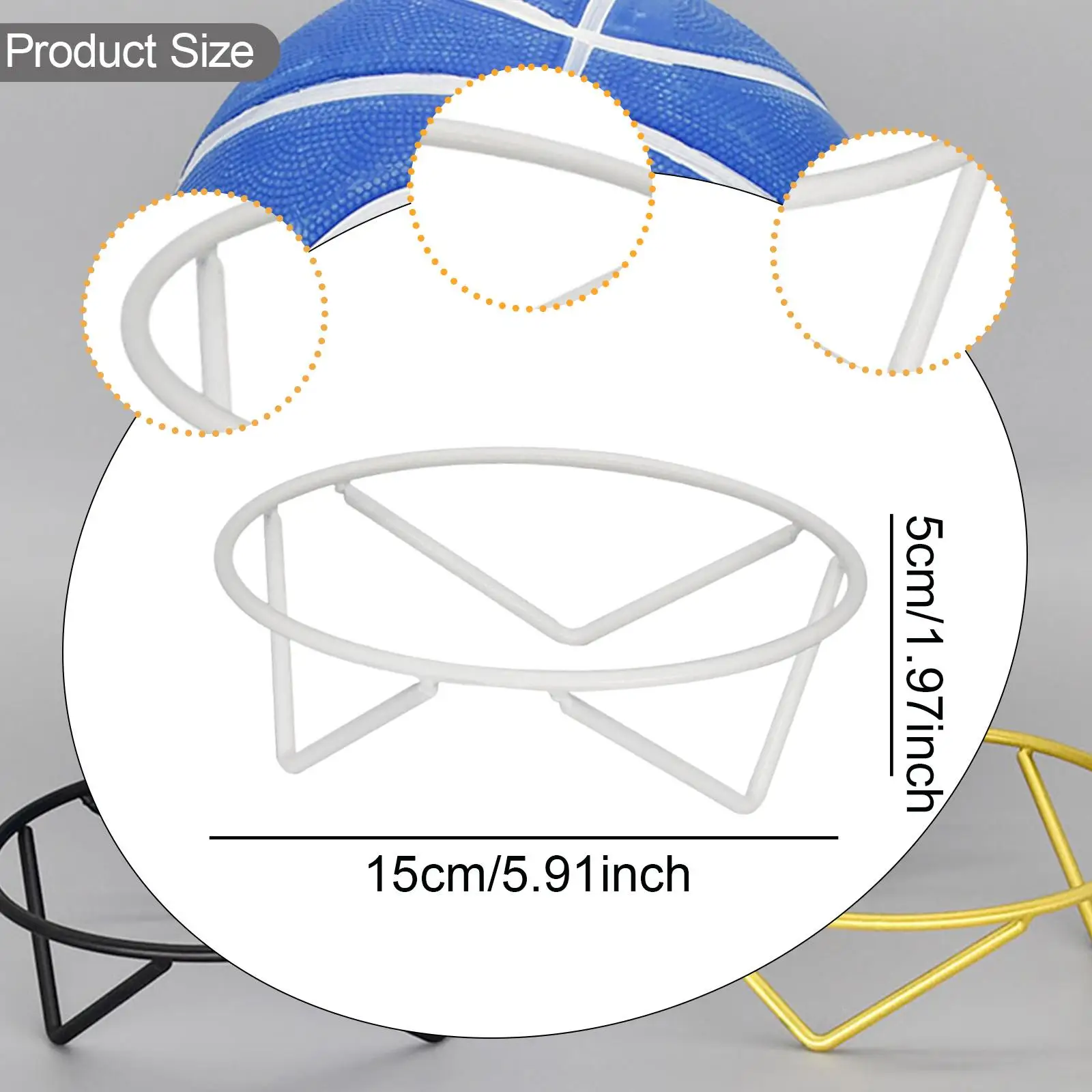 Подставка для мяча, компактный баскетбольный держатель для футбола, регби, дома