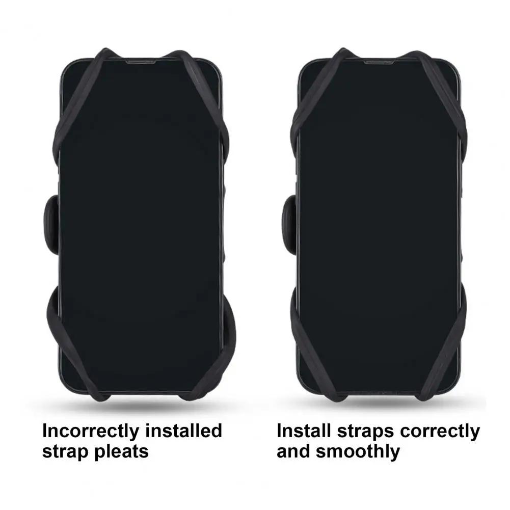 Bicycle Phone Mount Bicycle Silicone Phone Holder Mount Adjustable Anti-slip Shockproof Handlebar Band Universal Cycling Mobile