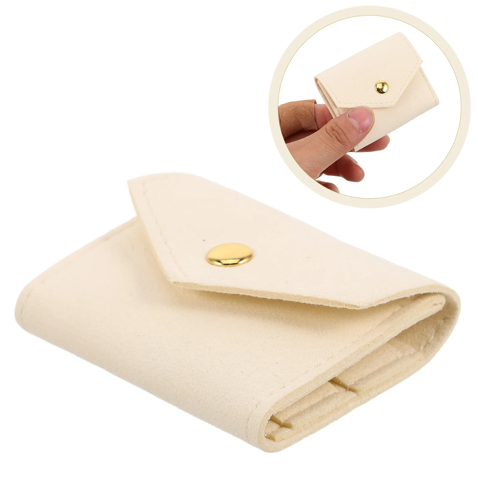 

Foldable Mini Jewelry Organizer Case Portable Travel Jewelry Storage Bag Pouch for Necklaces Earrings Rings Ring Pouches