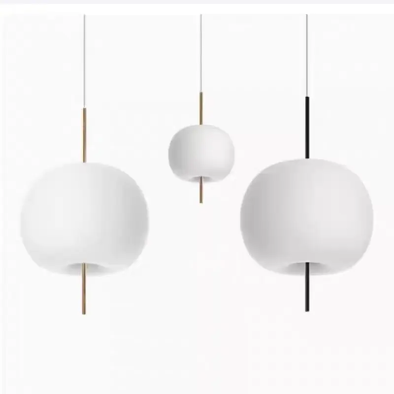 Italian Minimalist Chandelier Modern Designer Glass Sphere Creative Home Decoration for Restaurant Bedroom Living Room Lamparas