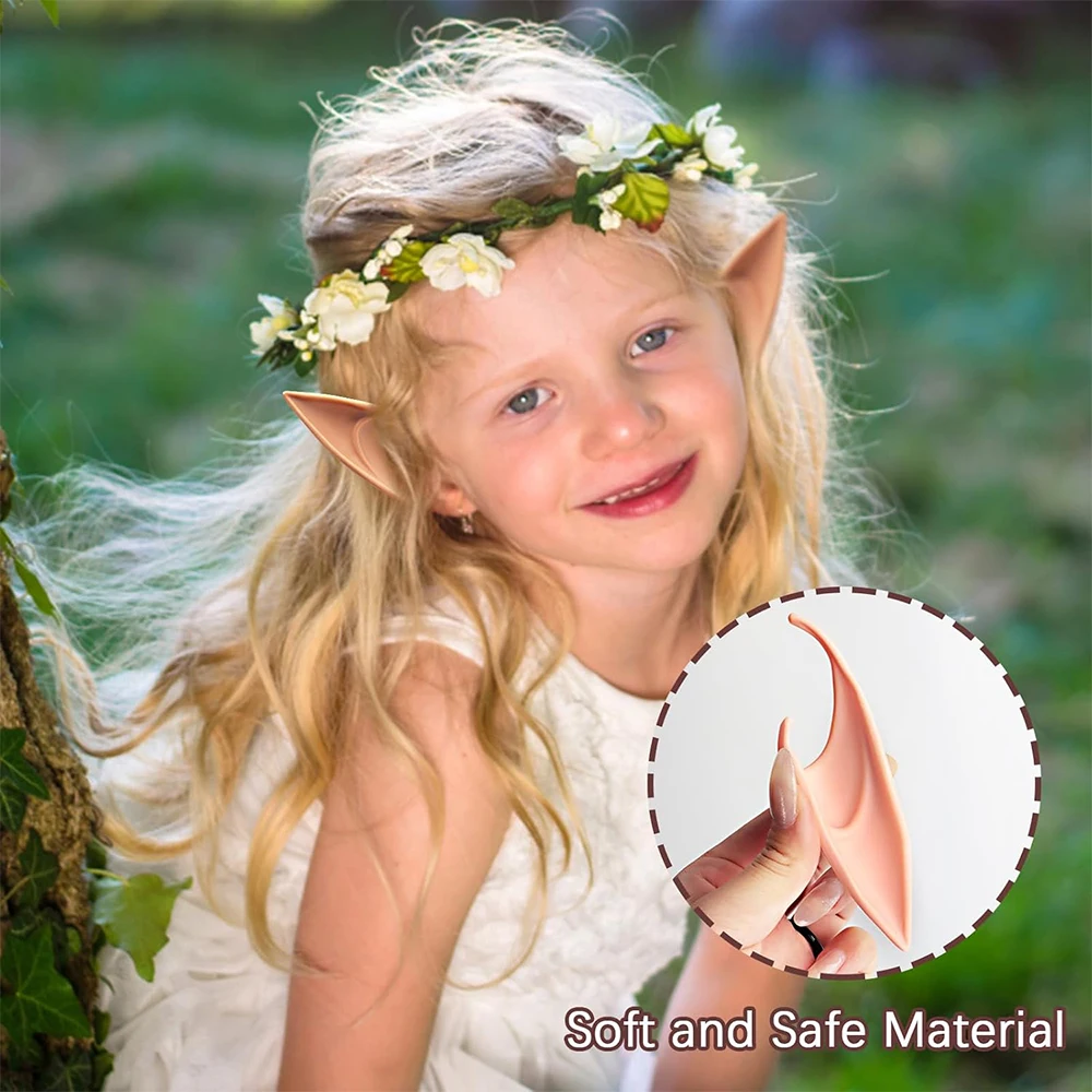 1/2 Paar Cosplay Fee Pixie Elfenohren Weiche spitze Ohren Erwachsene Kinder Halloween Party Kostüm Maskerade Zubehör Dekorationen – Detail 11