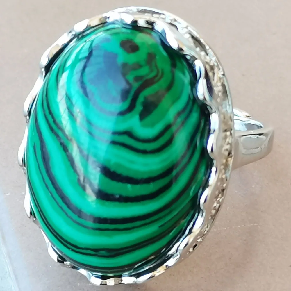 الملكيت البيضاوي النساء الرجال الفن حبة الدائري PWB987