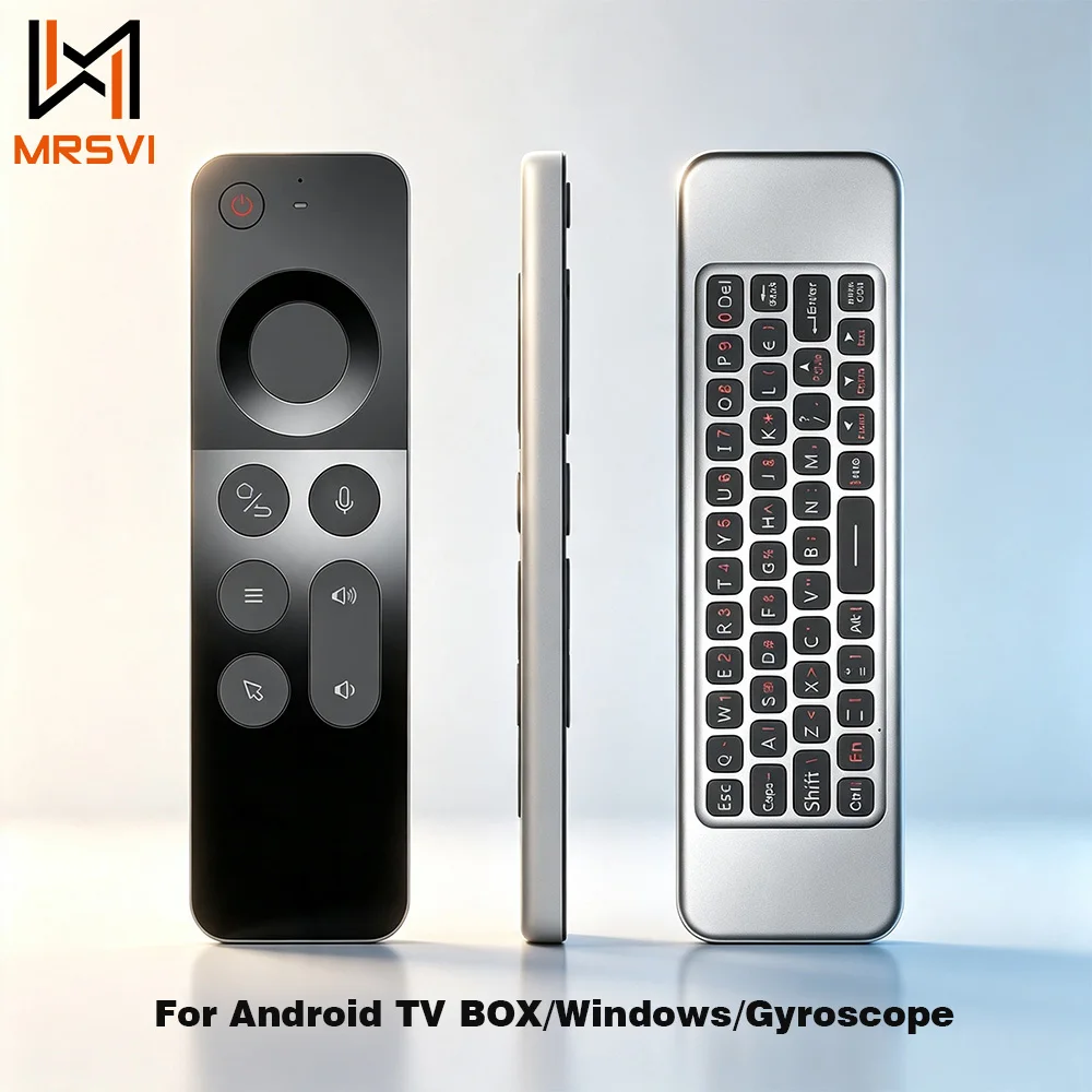 MRSVI W3 2.4G Wireless Voice Air Mouse Remote Controller Rechargeable Mini Keyboard For Android TV BOX/Windows/Gyroscope