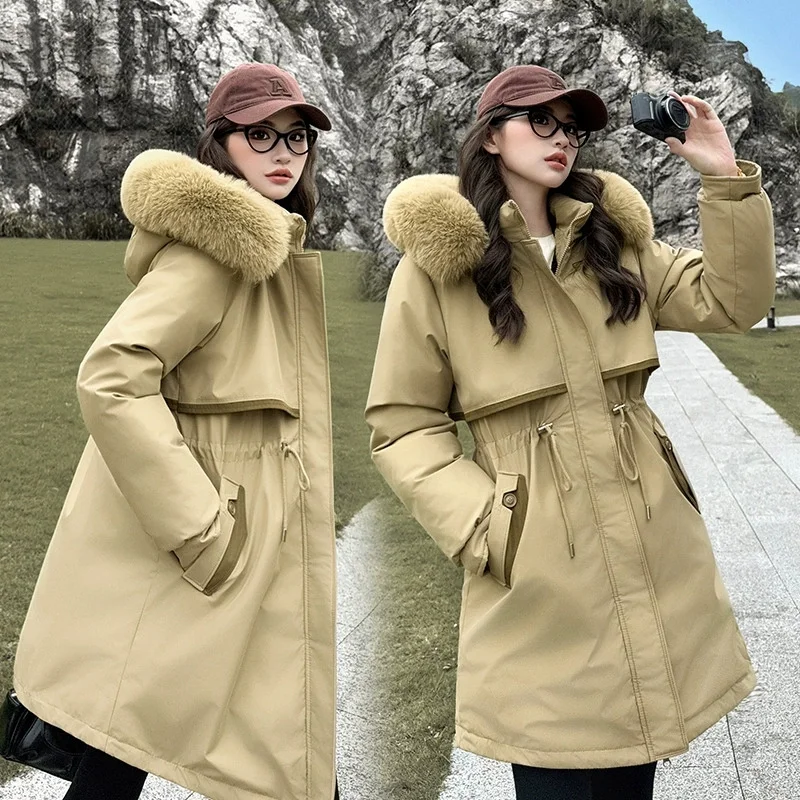 

Winter Parkas Jacket Women New Fashion Korean Loose Hooded Thick Warm Casual Cotton Padded Coat Female Overcoat Casual Lady Tops