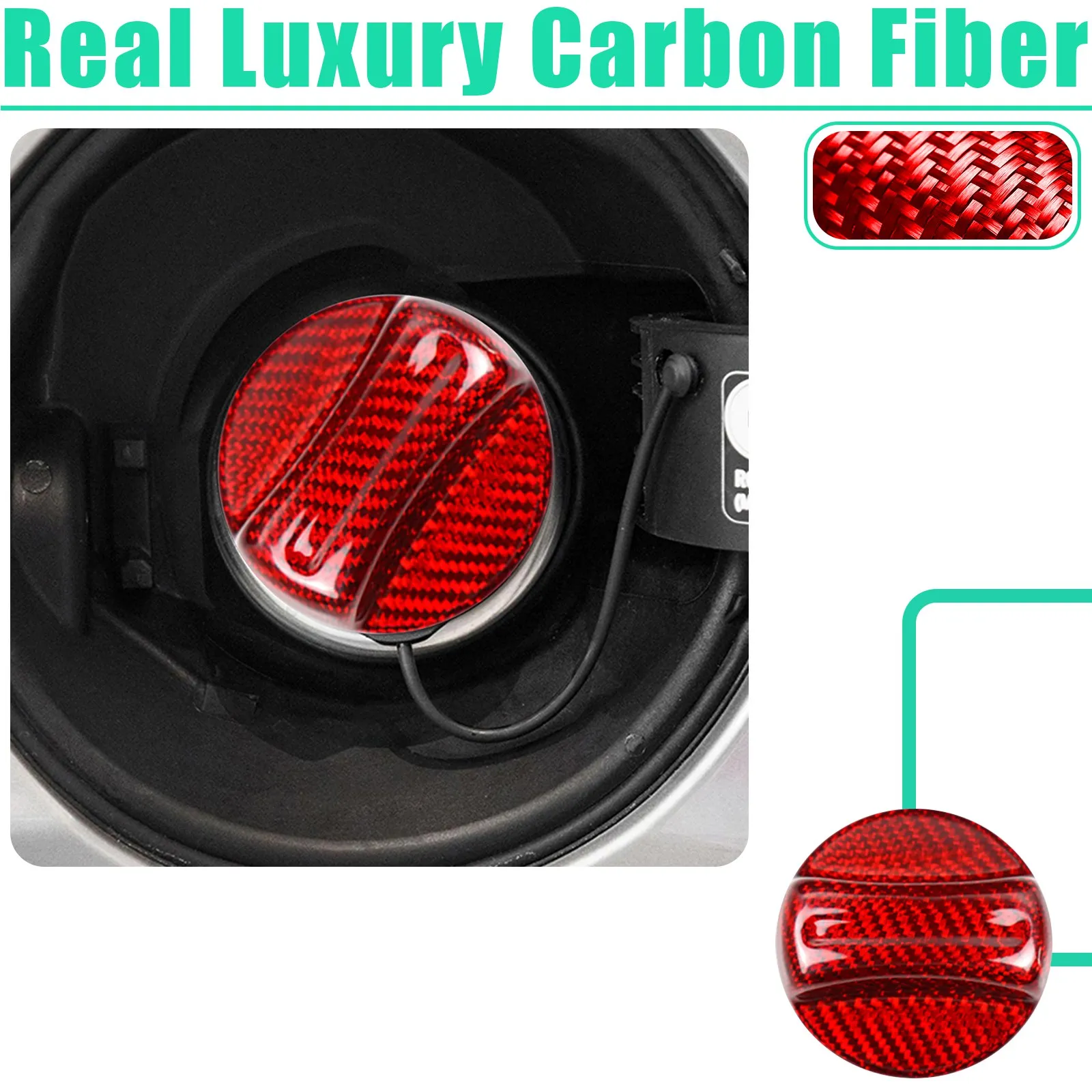 Real Dry Carbon Fiber Fuel Gas Tank Filler Cap Cover Universal for most BMW MINI models