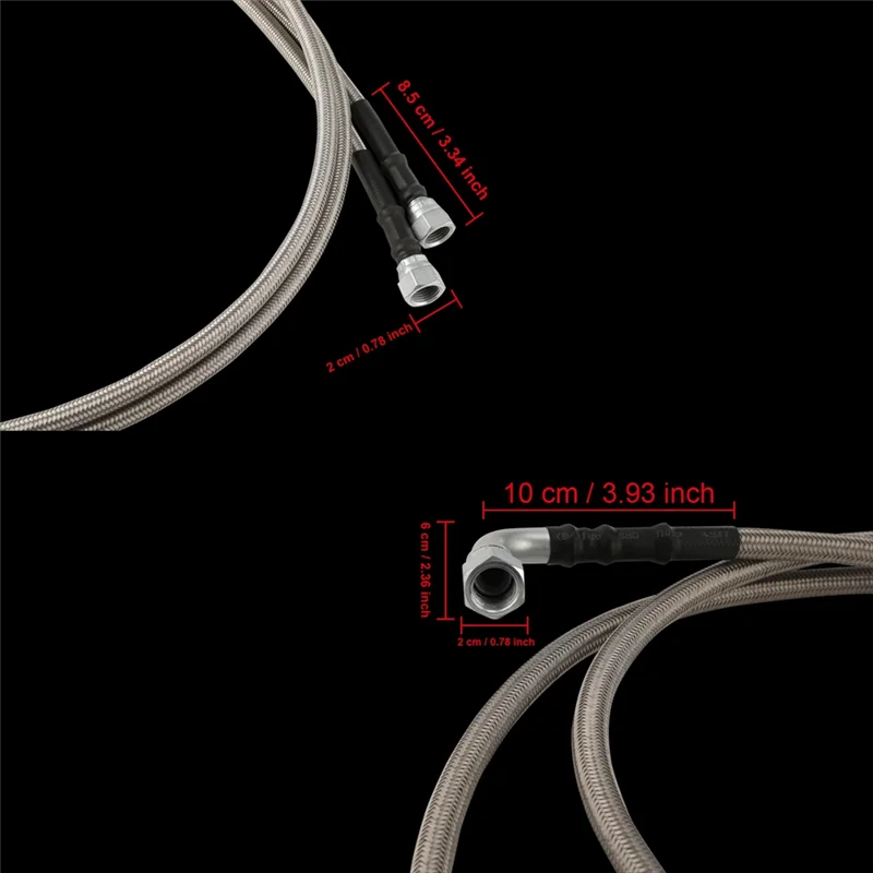 مجموعة خطوط خرطوم تبريد ناقل الحركة SS من أنابيب الزيت 2 قطعة بطول 52 بوصة TH350 700R4 TH400 لسيارة تشيفي فورد جي إم جي إم سي وبويك كاديلاك #6