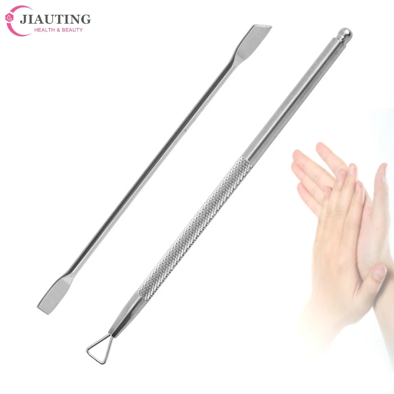 

Gel Polish Remover Cleaner Nail UV Gel Remover Cuticle Pusher Dead Skin Removing Stainless Steel Stick Rod Manicure Nails Tool