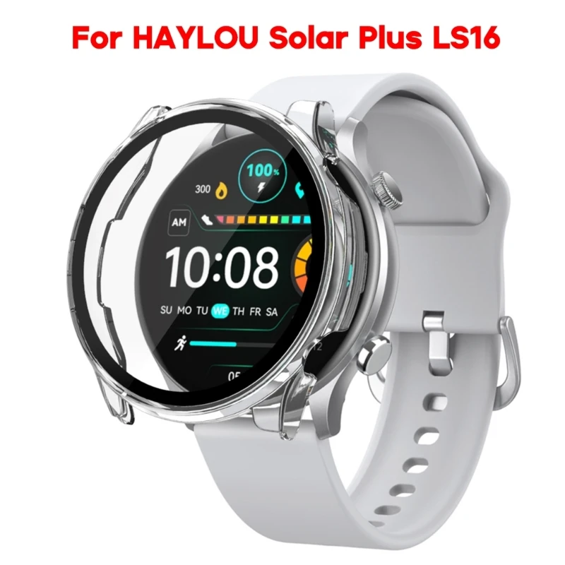 Full Screen Protector Cover Case For HAYLOU Solar Plus LS16 Smart Watch Bumper Shell Protective Cases Housing Glass Film Accesso