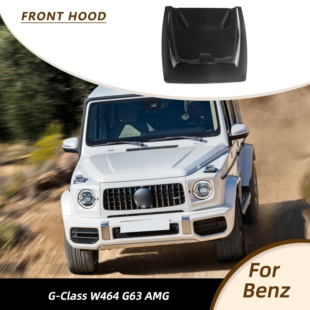 

Car Engine Bonnet Hood For Mercedes Benz W464 G63 AMG 2019-2025 Engine Bonnet Vent Cover Front Body Kits Prepreg Dry Carbon