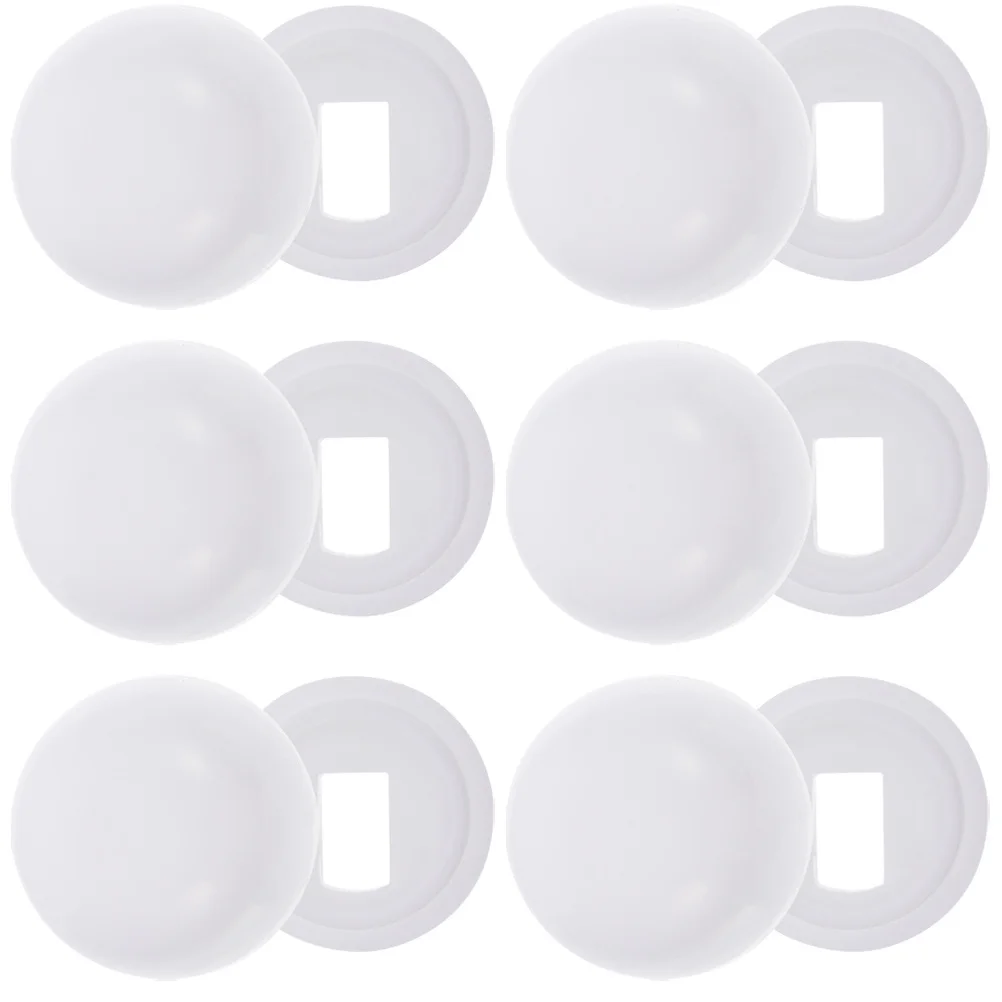 

6Pairs Push-on Toilet Bolt Caps Plastic Covers Universal Floor Caps Replacement Screw Covers for Toilet Bowl Parts