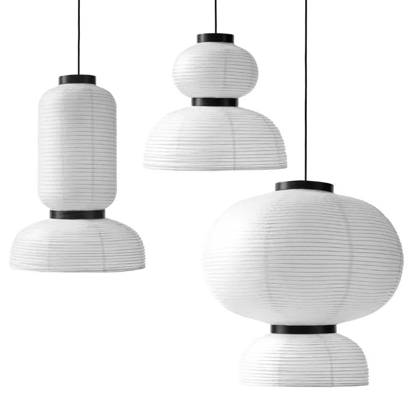 

Danish rice paper chandelier medieval Japanese wabi-sabi designer living room bedroom art dining room lamp